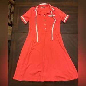 Coral Short Sleeve Vintage JCPenney Dress